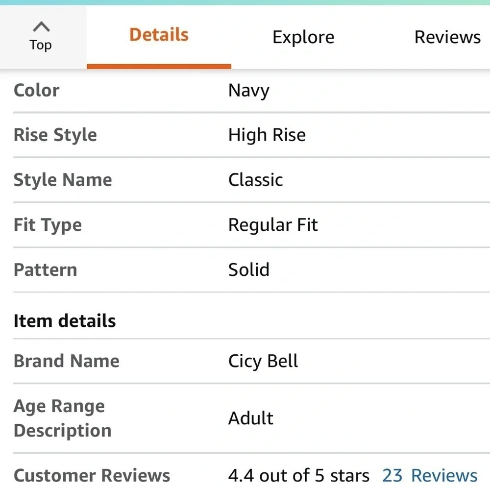 NWOT Amazon Sailor Blue Denim Shorts - Picture 8 of 8